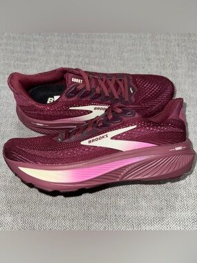 Brooks Ghost 17 Womens Shoes Size 7 B Burgundy Red Mesh Lace Up Sneakers NWOB